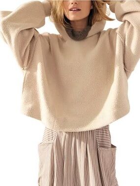 Free People Nebraska Hoodie in Tan